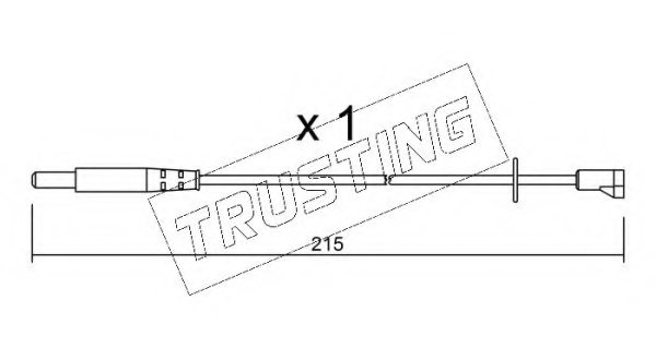 TRUSTING SU.022 Warning Contact, brake pad wear